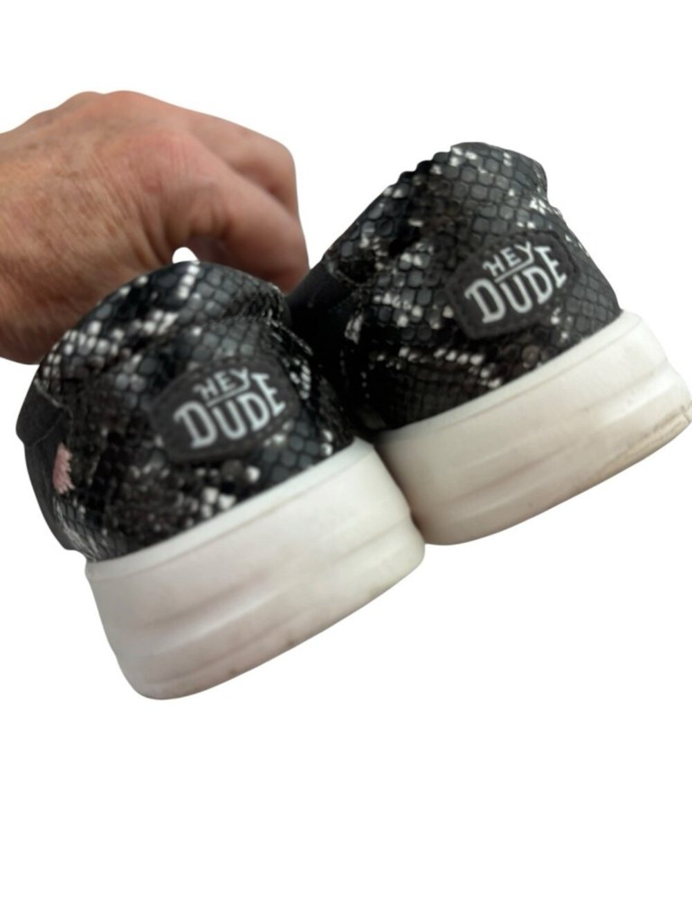 *Hey Dude Karina Womens Shoes Size 10 Jet Black  Casual Bungee Lace Fabric - Picture 7 of 14